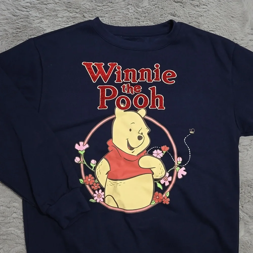 Winnie the Pooh navy blue crew neck sweatshirt size XS - Picture 2 of 7